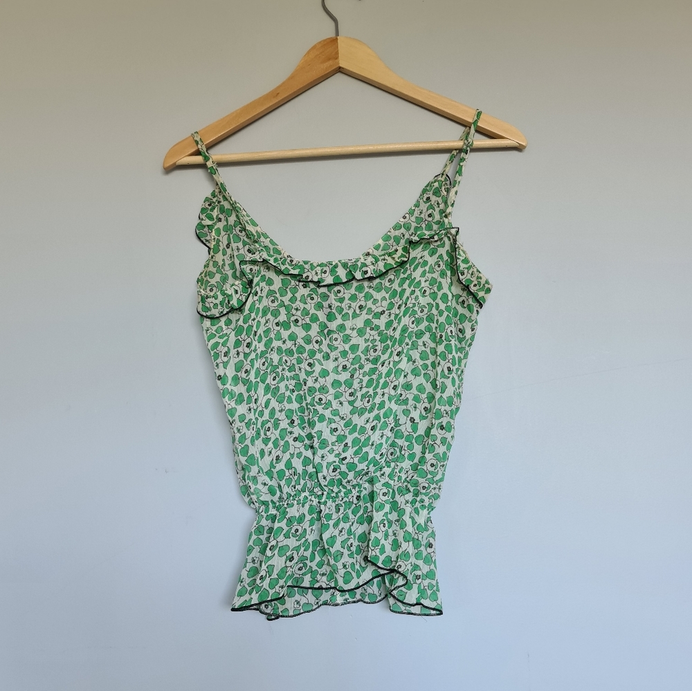 Ladakh Camisole Singlet Top Blouse Green Christmas - Picture 7 of 9
